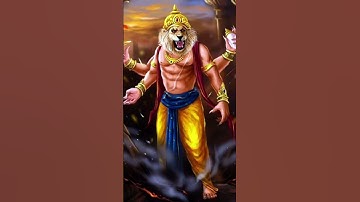 JAY NARSIMHA 🙏🕉️ #shortsfeed #narasimha #hindugod 🐯 #avatarofvishnu 🚩🙏 #lordnarasimha #shorts