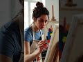 The painter's love for art was reflected on the canvas