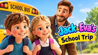 Jack & Eva’s School Trip Adventure! 🚌✨ | Fun Day at School |Slow English Listening (A2)