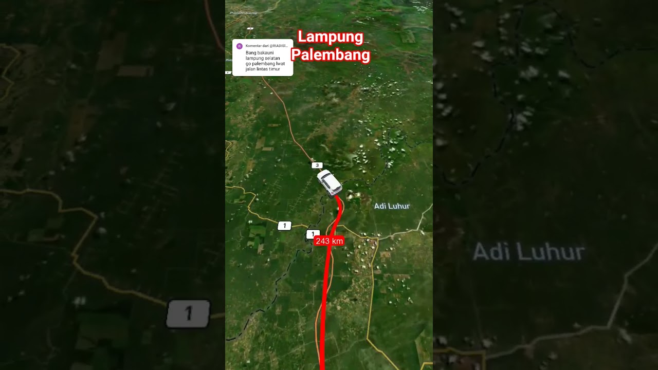 rute Lampung to Palembang 