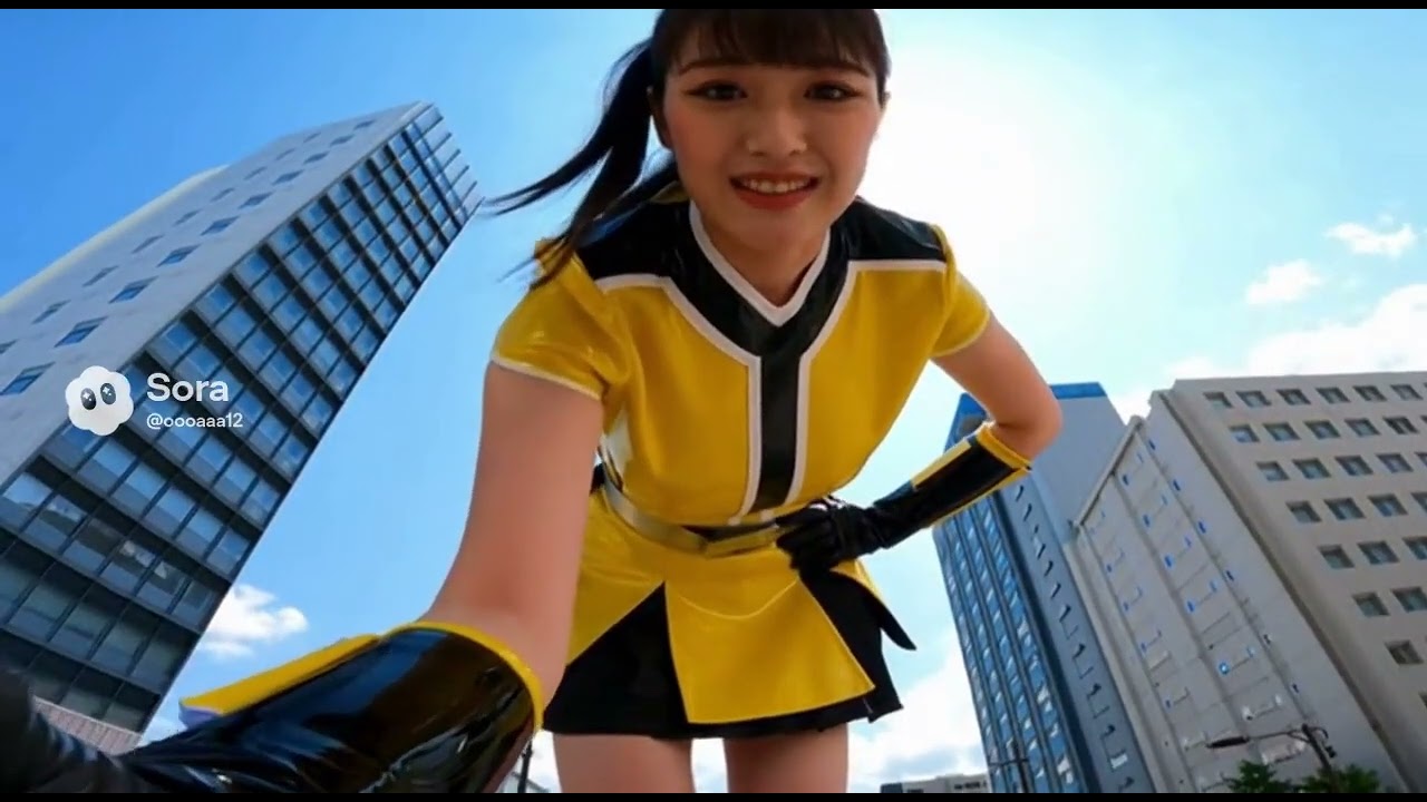 【失敗気味】巨大AI戦隊イエローが怪人を捕まえる【sora2】 