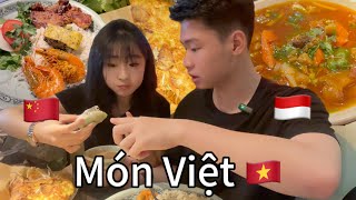 #17 Bạn gái Trung lần đầu thử món ăn Việt Nam ( nước mắm, cơm sườn, bò kho,…) | Du Học Trung Quốc