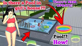 يوجد مسبح جديد في تحديث ساكورا سكول There's New Big pool at Girl House in SAKURA SCHOOL SIMULATOR