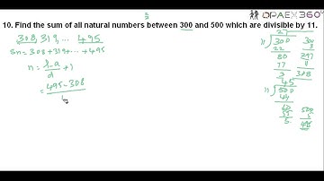 SUM OF NATURAL NUMBERS BETWEEN 300 AND 500 WHICH ARE DIVISIBLE BY 11 BY RAJA ANANTHAKRISHNAN SIR