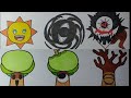 Drawing Tree Vs Sun Sprunki Phase 123