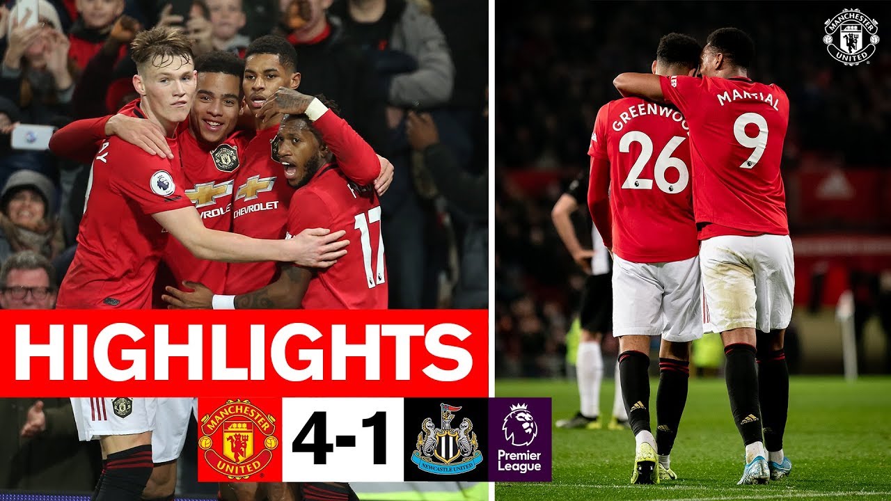 Reds score four in Newcastle win! Manchester United 4-1 Newcastle | Highlights | Premier League - YouTube