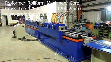 Cross T grid (T bar) 1200mm in line punch roll forming machine