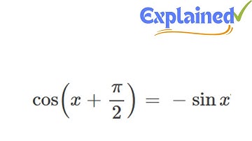 prove cos(x - pi/2) = sinx