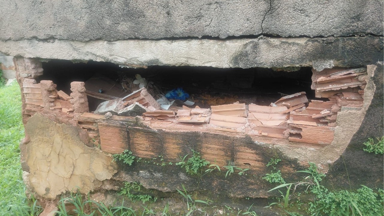 Polícia Civil investiga violação de sepulturas e vandalismo no cemitério municipal