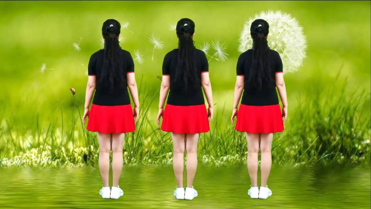 背面广场舞《送你一首吉祥的歌》愿你日子越过越红火，简单又好看