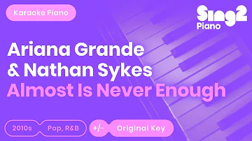 Ariana Grande, Nathan Sykes - Almost Is Never Enough (Piano Karaoke)