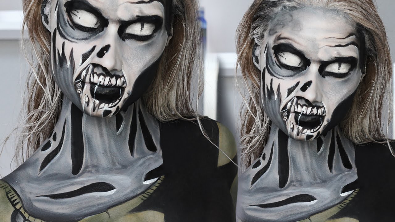 The Walking Dead Comic Zombie Makeup Tutorial YouTube