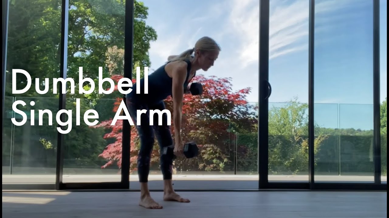 Dumbbell single arm bent over row - YouTube