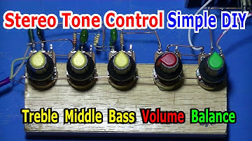 Stereo Treble Middle Bass Tone Control with Volume and Balance Circuit