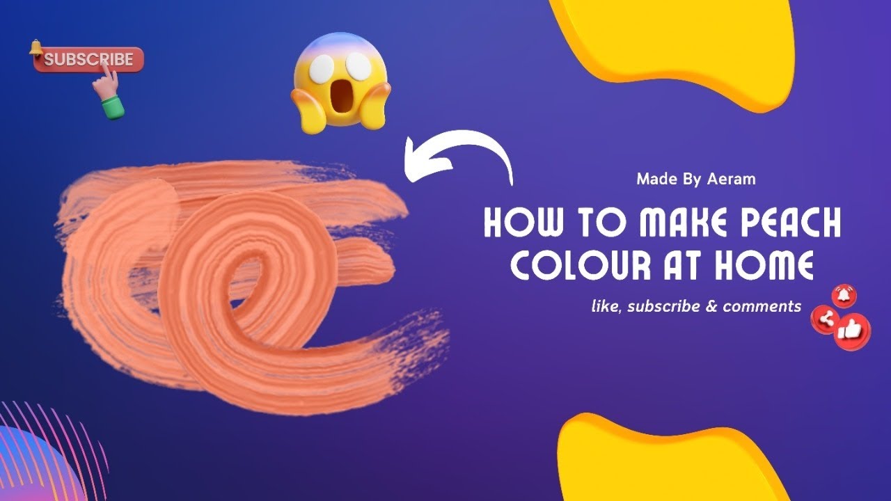 How to make peach colour at home || Colour for kids || 