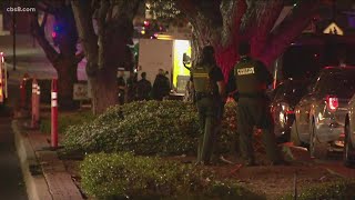 San Diego police search for 2 suspects downtown after shots fired from car during chase