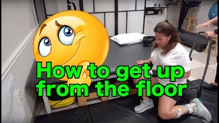 How do you get up from the floor after a stroke?