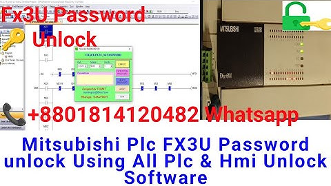 Mitsubishi Plc FX3U Password Unlock Using All Plc & Hmi Unlock Key Software