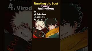 Ranking the best fanon animations #ranking #hunterxhunter #sonicthehedgehog #deadplate #mha