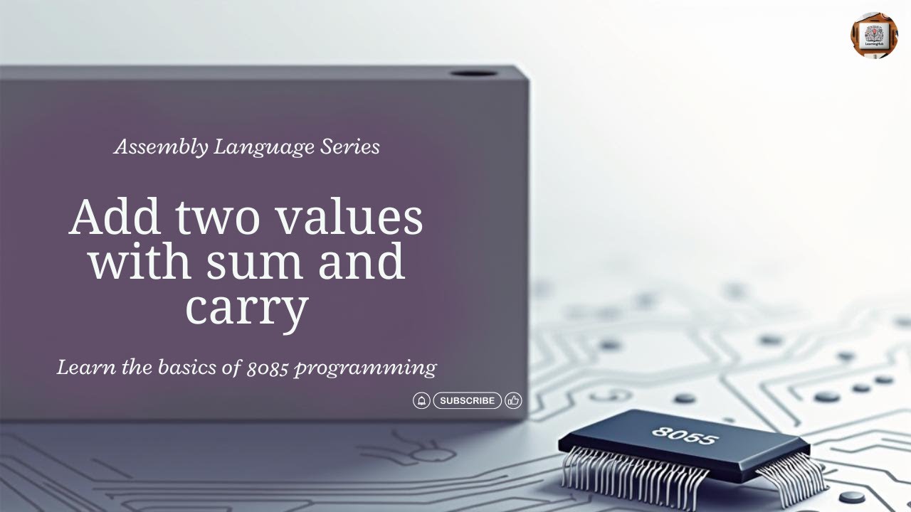 8085 Program to Add Two Numbers and Store Sum & Carry | STA, JC, JMP Explained