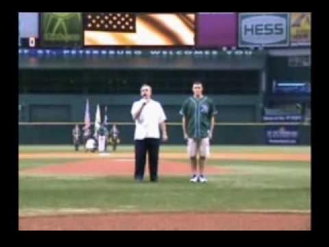 Robert Ayo performs National Anthem