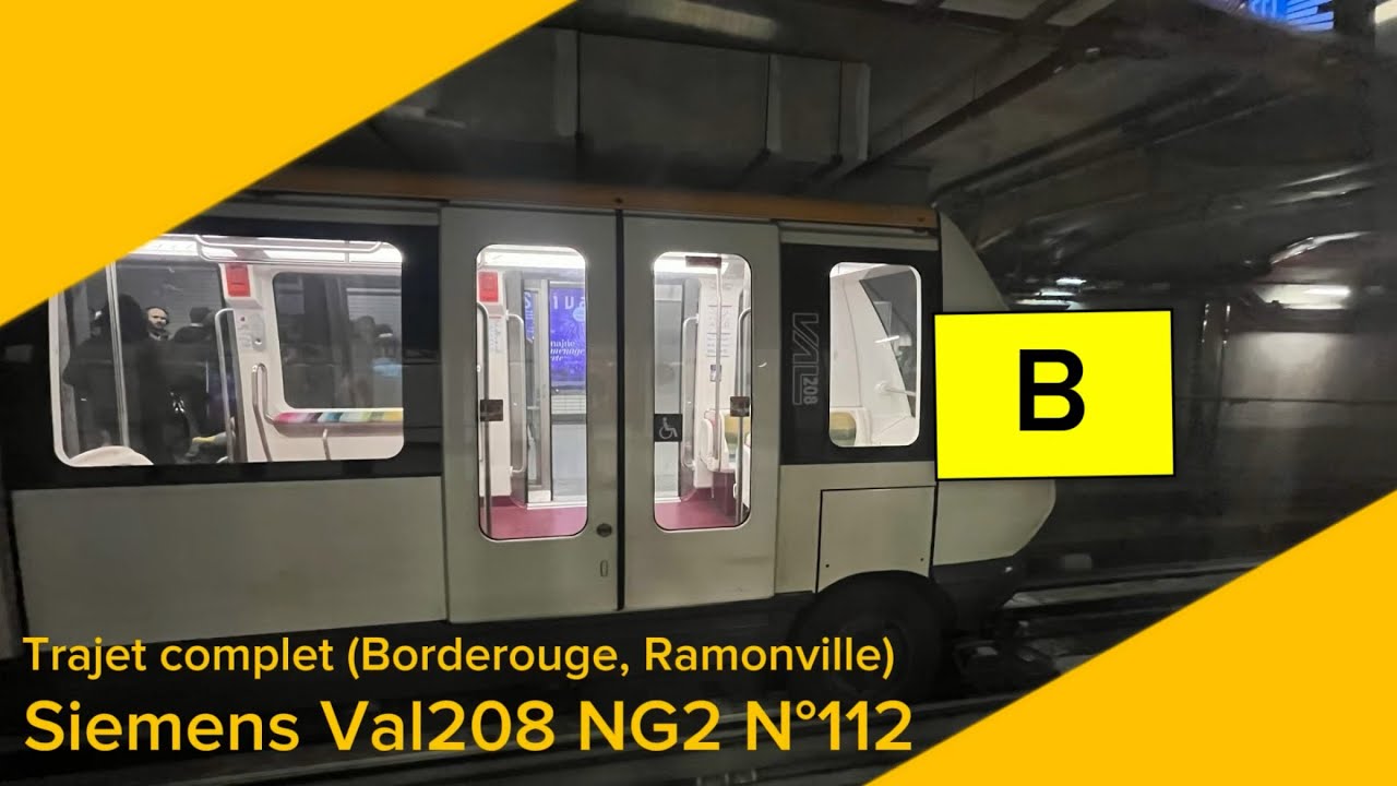 Tisséo - Siemens Val208 NG2 N°112 Trajet (Borderouge, Ramonville)