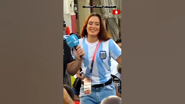 فرحه مشجعه أرجنتينية بالفوو بكأس العالم رقص وغناء مشجعه أرجنتينية بعد فوز ميسي بكأس العالم 
