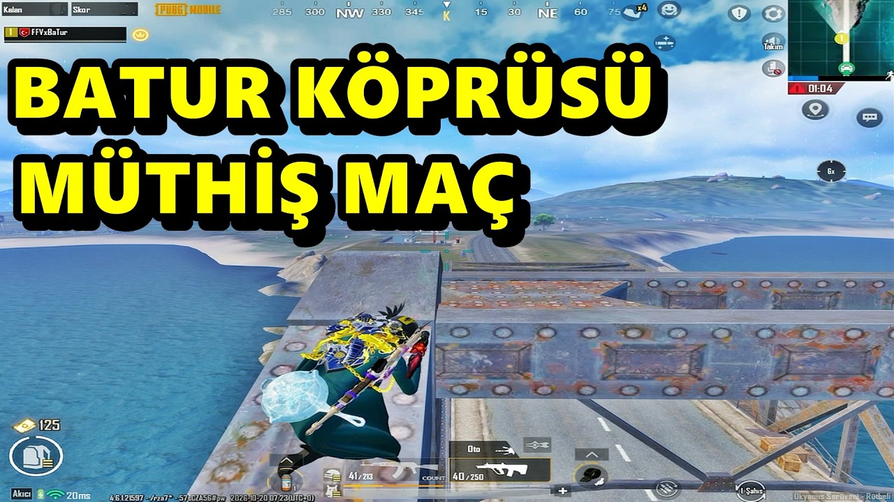 BATUR KÖPRÜ TUTARSA NE OLUR ? MÜTHİŞ MAÇ  BATUR GAME SOLO SQUAD PUBG MOBİLE