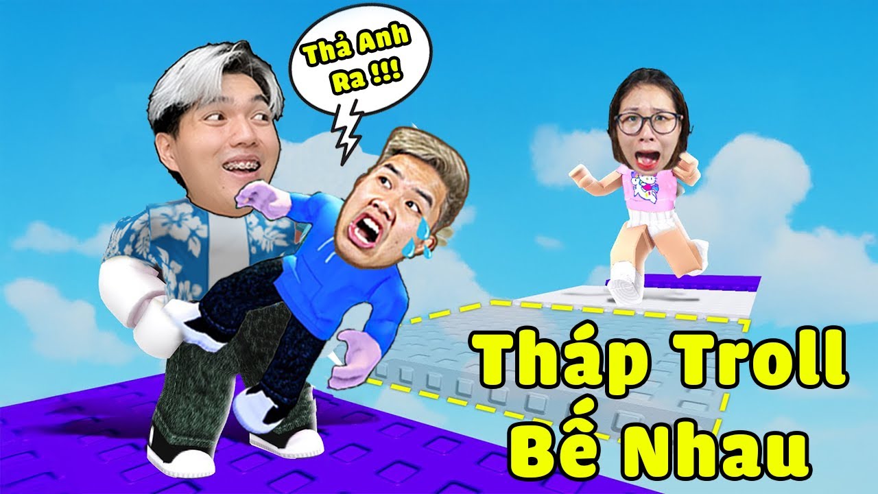 Huy Lơ Troll Bế bqThanh Ném Xuống Đáy Xã Hội Trong Roblox Tower Hug Cười Vỡ Bụng Cùng Team bqThanh ?