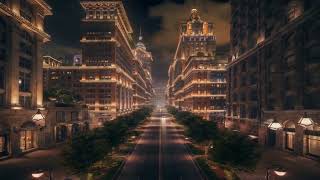 Cinematic Night City Street 4K