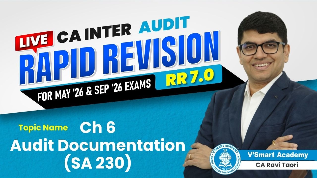 04 Ch 6 Audit Documentation (SA 230)| Rapid Revision 7.0 | For May’26 & Sep'26 | CA Inter Audit