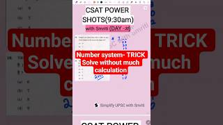 DAY 20- CSAT Trick:700–1000 Digit Sum = 10 in Seconds #shorts #shortsfeed #youtubeshorts #csat #pyq
