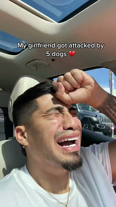 MY GIRLFRIEND GOT ATTACKED BY 5 DOGS!! 😩💔 #shorts
