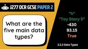 Data Types | 2.2 | OCR GCSE Computer Science | J277