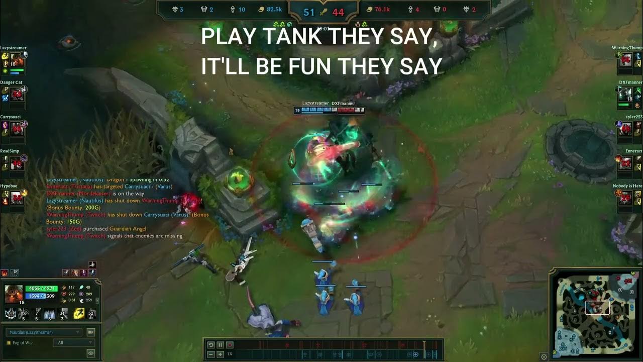 Longest Fight In League Of Legands Nautilus vs Mordekaiser YouTube