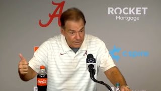 Frustrated Nick Saban shares lessons he learned from his father about accountability