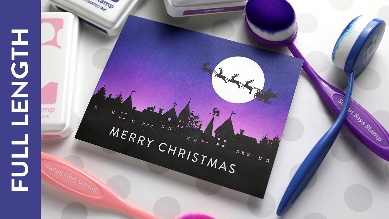 🔴 LIVE REPLAY - Holiday Card Series 2022 Day 16 - Ink Blended Scene ...