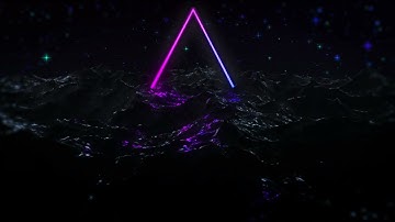 Fast moving triangle, sci-fi, 60fps, light, neon background-4k Motion graphics animated background