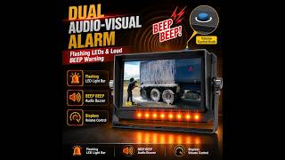 AI Pedestrian Detection System | 7 2CH 1080P AHD Monitor with Buzzer & Light Alert