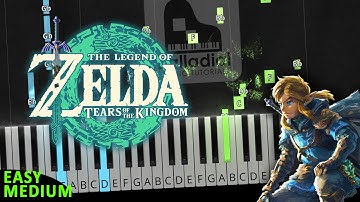 Main Theme - Tears of the Kingdom (The Legend of Zelda) | EASY-MEDIUM Piano Tutorial