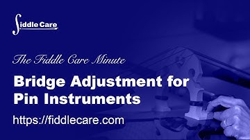 The Fiddle Care Minute: Place a Bass Bridge Like a Boss