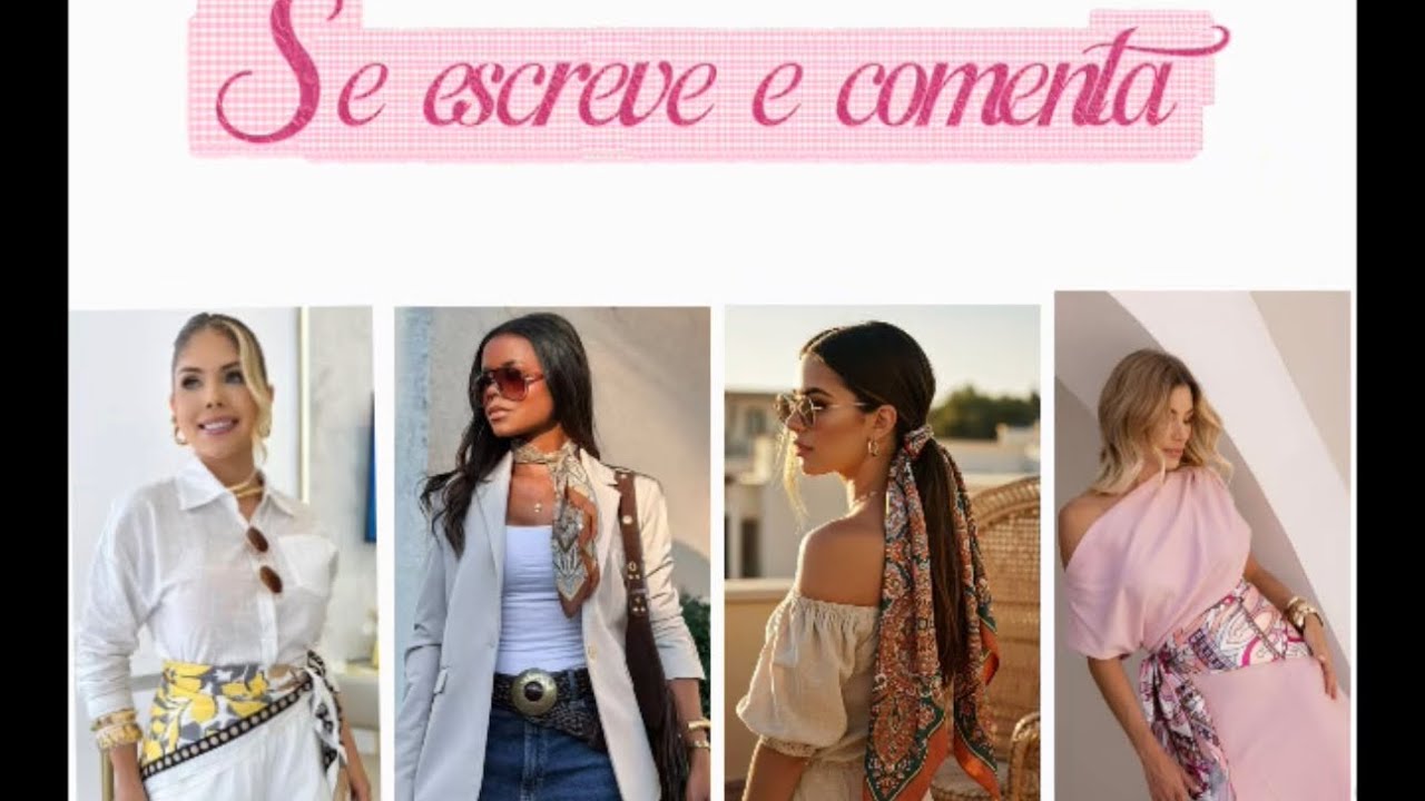 lenço com várias formas de usar deixando seu look mais lindo