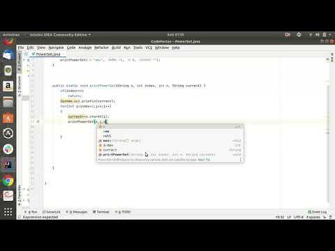 Power Set of String using recursion and backtracking