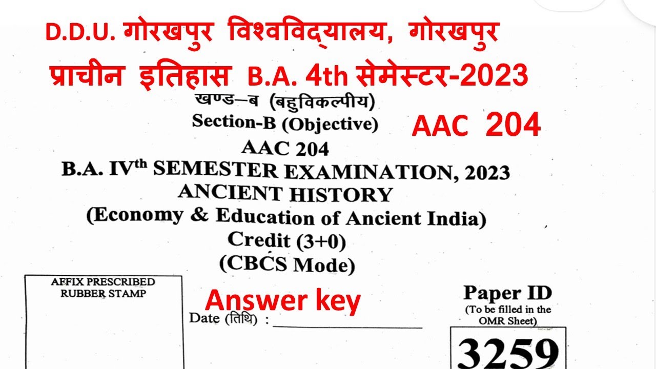 Ancient history ba 4th semester answer key|ba 4th semester ancient ...