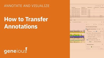 Transferring Annotations in Geneious Prime