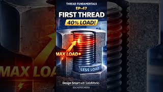 EP47|Why First Thread Fails| First Thread Takes 40% Load!#solidworks #designengineering #solidworks