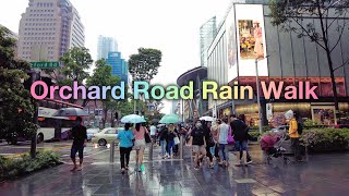 Singapore Orchard Road Rain Walks  April 2021  ASMR Rain walk  Binaural Audio