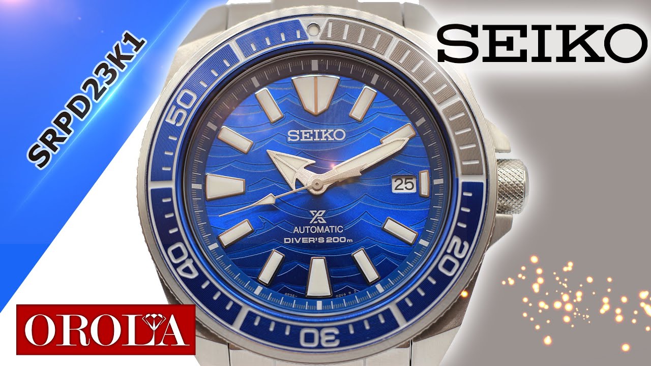 Seiko Samurai Save the ocean Great white shark Special edition - YouTube