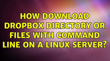 How download dropbox directory or files with command line on a linux server?