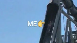Sliding down 130ft drop slide (part2)